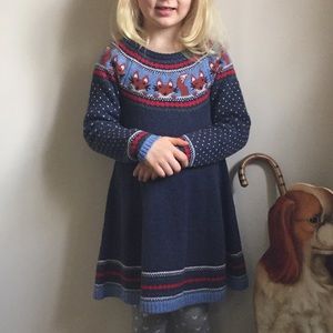 Hanna Andersson Fox Sweater Dress